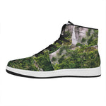 High Mountain Print High Top Leather Sneakers