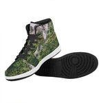 High Mountain Print High Top Leather Sneakers
