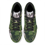 High Mountain Print High Top Leather Sneakers
