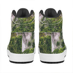 High Mountain Print High Top Leather Sneakers