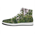 High Mountain Print High Top Leather Sneakers