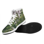 High Mountain Print High Top Leather Sneakers