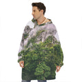 High Mountain Print Hoodie Blanket