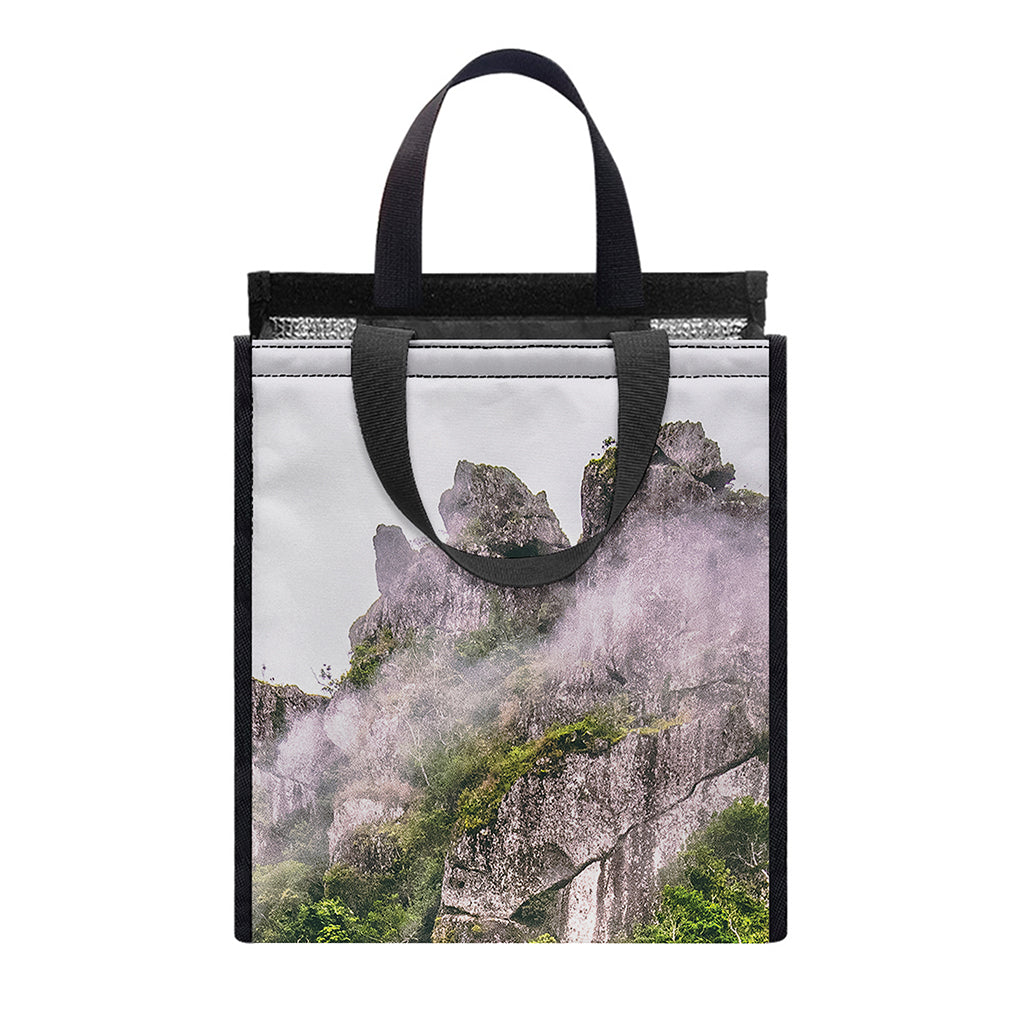 High Mountain Print Insulated Lunch Tote