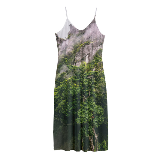 High Mountain Print Jersey Midi Cami Dress