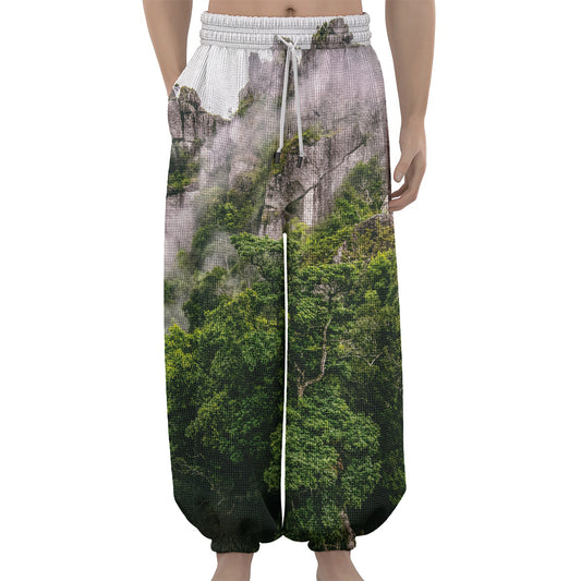 High Mountain Print Lantern Pants