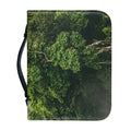 High Mountain Print Leather Bible Cover