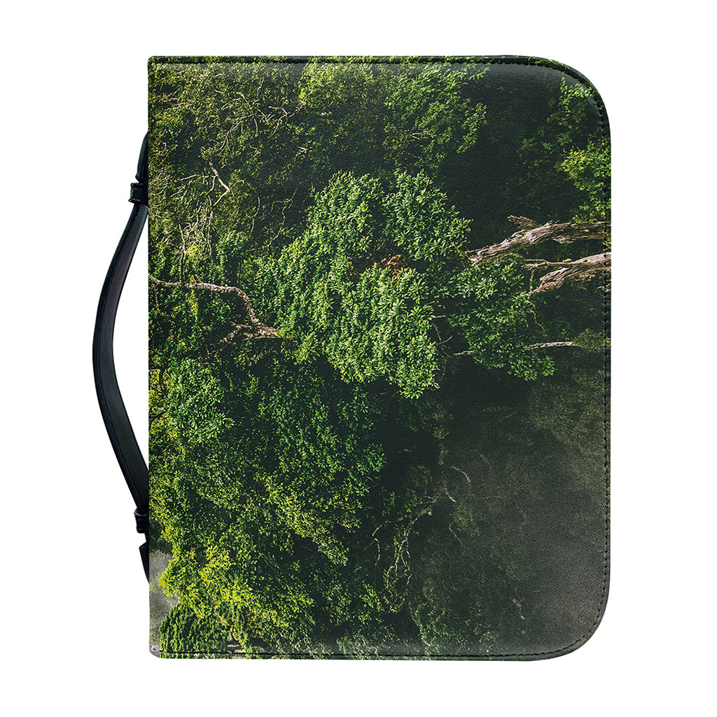 High Mountain Print Leather Bible Cover