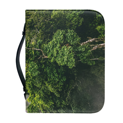 High Mountain Print Leather Bible Cover