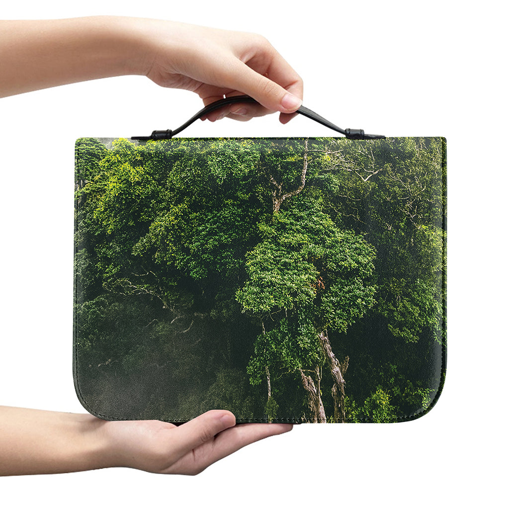 High Mountain Print Leather Bible Cover