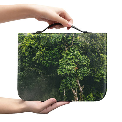 High Mountain Print Leather Bible Cover