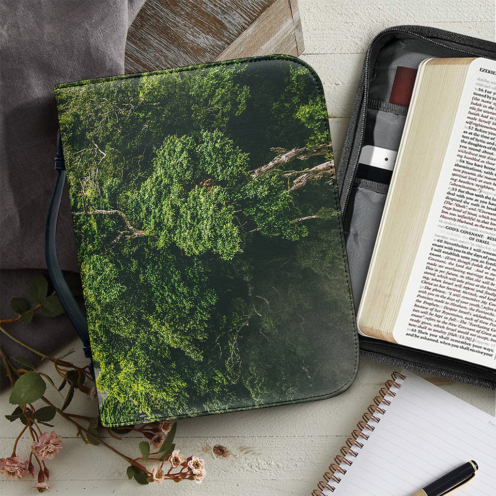High Mountain Print Leather Bible Cover