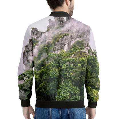 High Mountain Print Men's Bomber Jacket