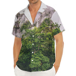 High Mountain Print Men's Deep V-Neck Shirt