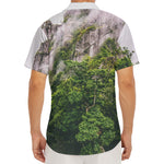 High Mountain Print Men's Deep V-Neck Shirt