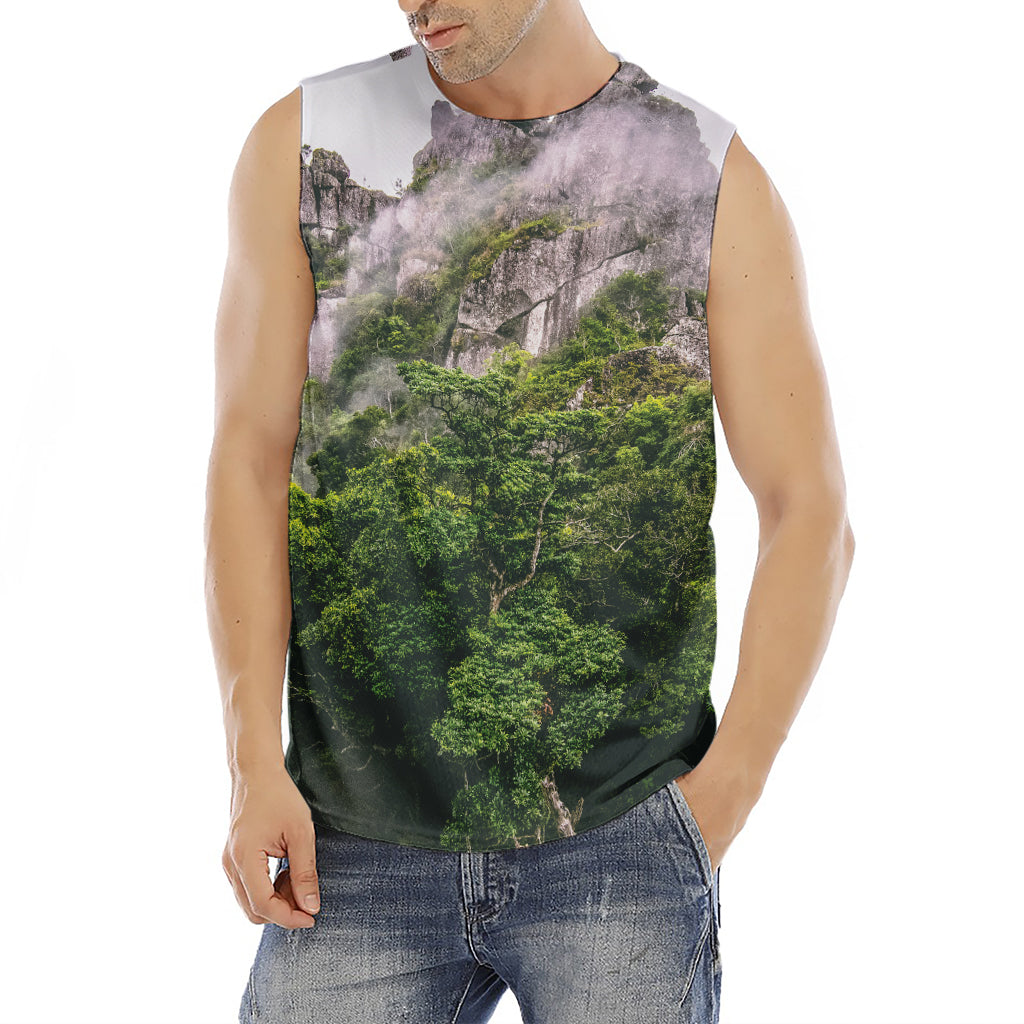 High Mountain Print Men's Fitness Tank Top