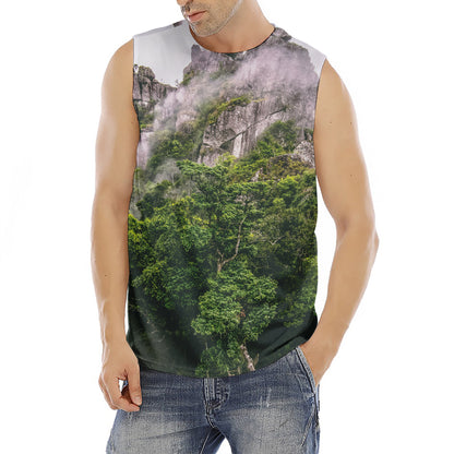 High Mountain Print Men's Fitness Tank Top