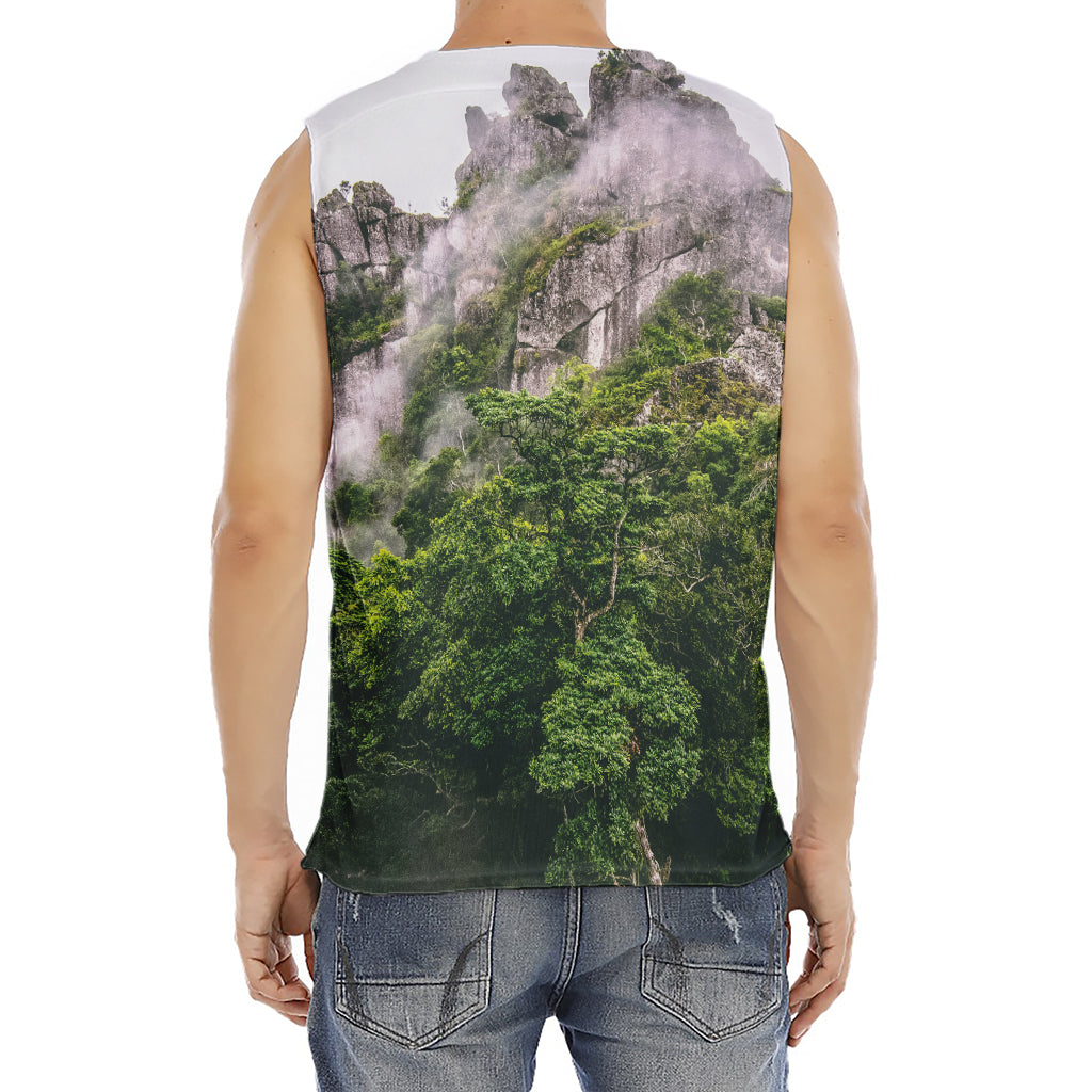 High Mountain Print Men's Fitness Tank Top