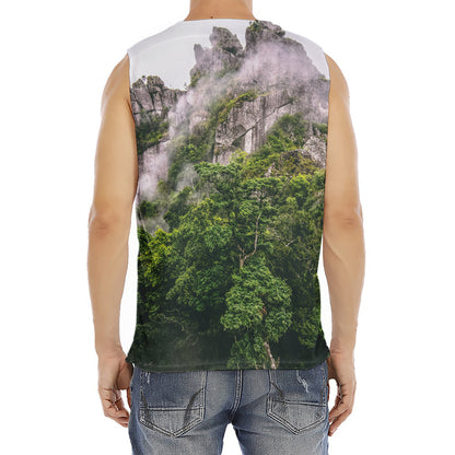 High Mountain Print Men's Fitness Tank Top