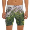 High Mountain Print Men's Long Boxer Briefs