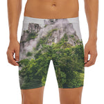 High Mountain Print Men's Long Boxer Briefs