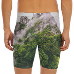 High Mountain Print Men's Long Boxer Briefs