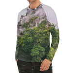 High Mountain Print Men's Long Sleeve Rash Guard