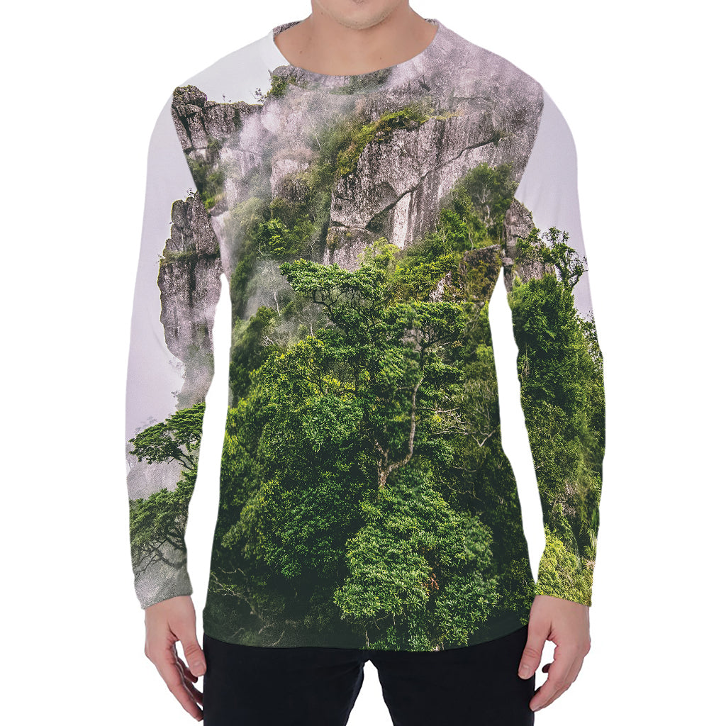 High Mountain Print Men's Long Sleeve T-Shirt