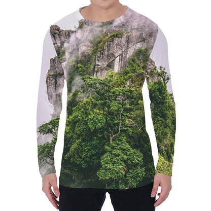 High Mountain Print Men's Long Sleeve T-Shirt