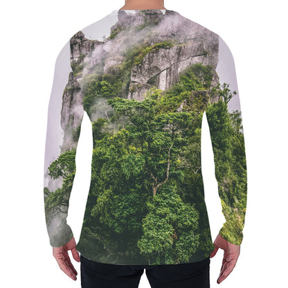 High Mountain Print Men's Long Sleeve T-Shirt