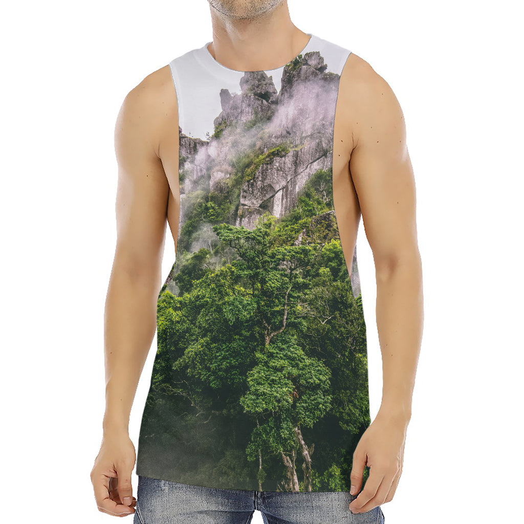 High Mountain Print Men's Muscle Tank Top
