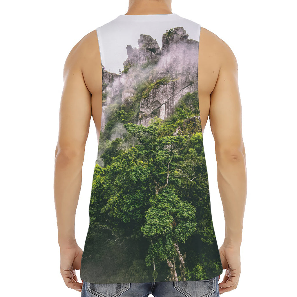 High Mountain Print Men's Muscle Tank Top