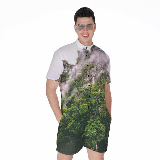 High Mountain Print Men's Rompers