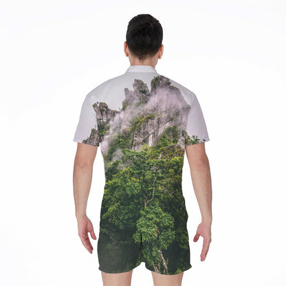 High Mountain Print Men's Rompers