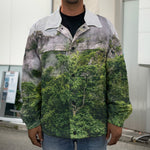 High Mountain Print Men's Shirt Jacket