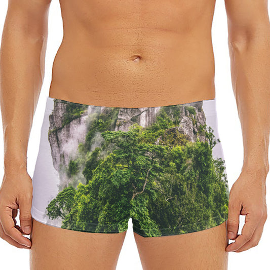 High Mountain Print Men's Short Boxer Briefs