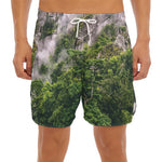 High Mountain Print Men's Split Running Shorts