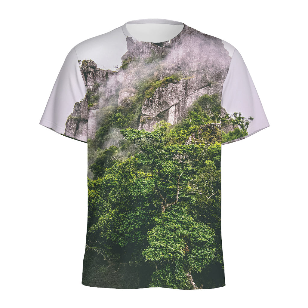 High Mountain Print Men's Sports T-Shirt