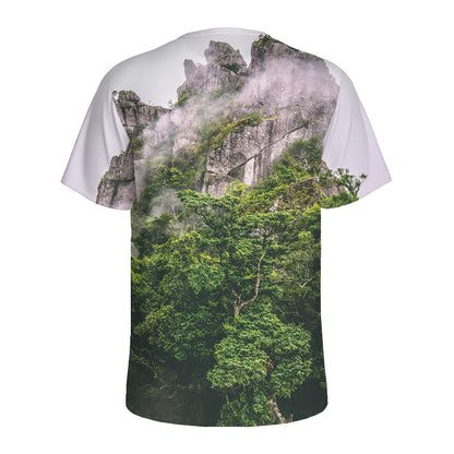 High Mountain Print Men's Sports T-Shirt
