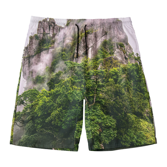 High Mountain Print Men's Swim Trunks