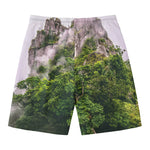 High Mountain Print Men's Swim Trunks