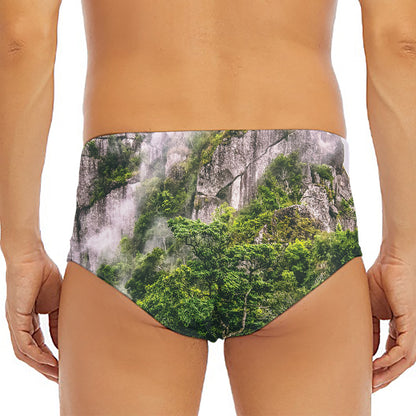 High Mountain Print Men's Triangle Swim Briefs