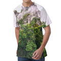 High Mountain Print Men's Velvet T-Shirt