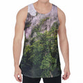 High Mountain Print Men's Velvet Tank Top