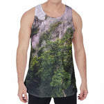 High Mountain Print Men's Velvet Tank Top