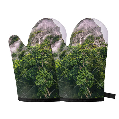 High Mountain Print Oven Mitts