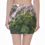 High Mountain Print Pencil Mini Skirt