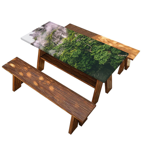 High Mountain Print Picnic Table Cover