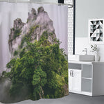 High Mountain Print Premium Shower Curtain