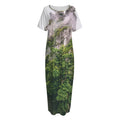 High Mountain Print Short Sleeve Long Nightdress